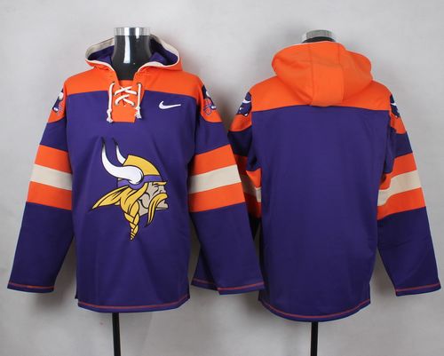 Nike Vikings Blank Purple Player Pullover NFL Hoodie - Click Image to Close